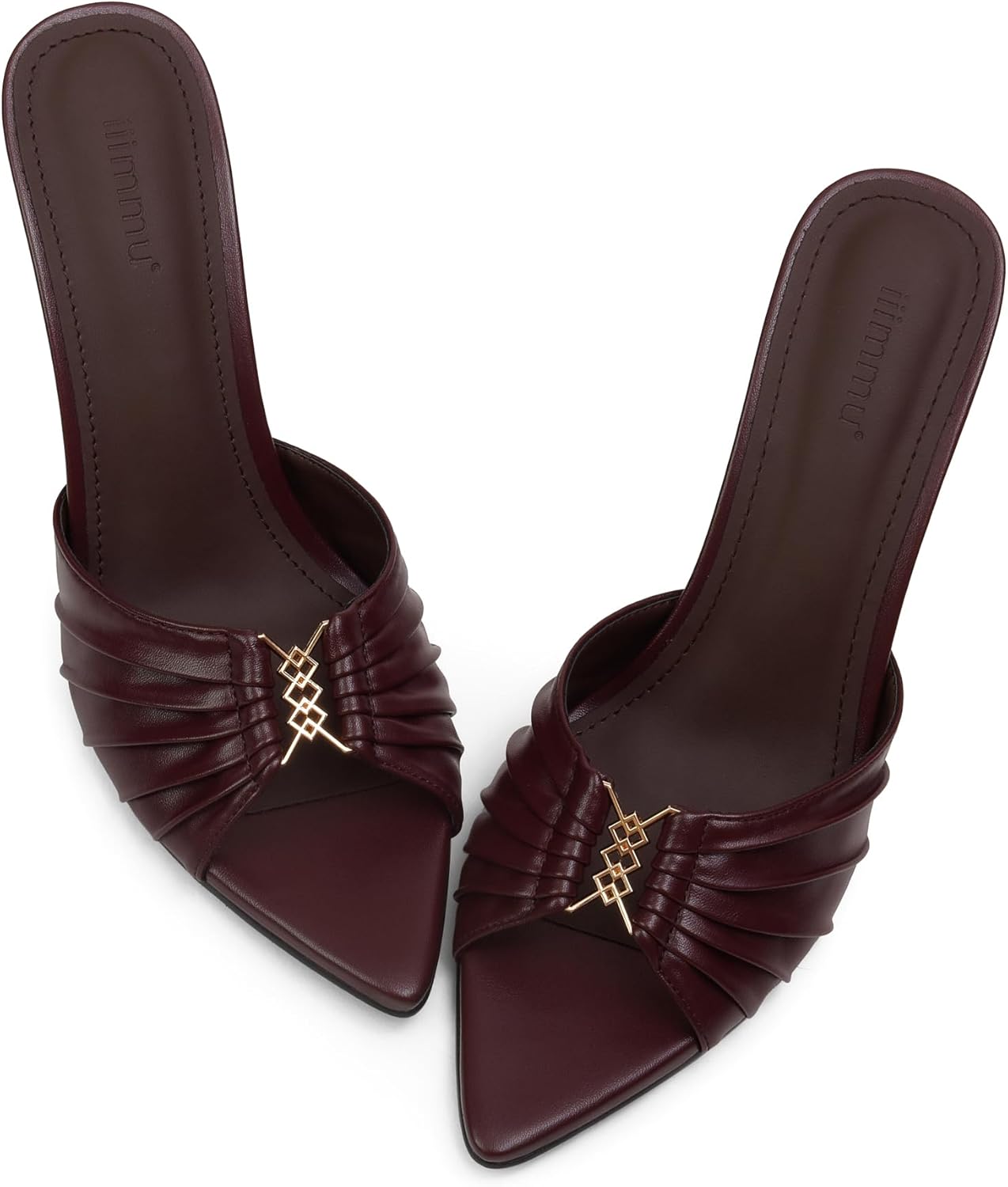 iiimmu 3.5 IN Stiletto Mules High Heels for Chic Style