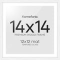 Homeforia 14x14 White Picture Frame for Elegant Display