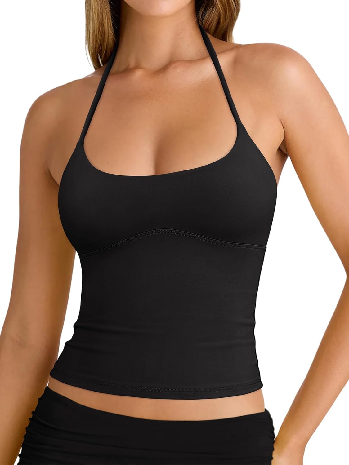 REORIA Women's Sexy Halter Backless Double Lined Tank Top Review