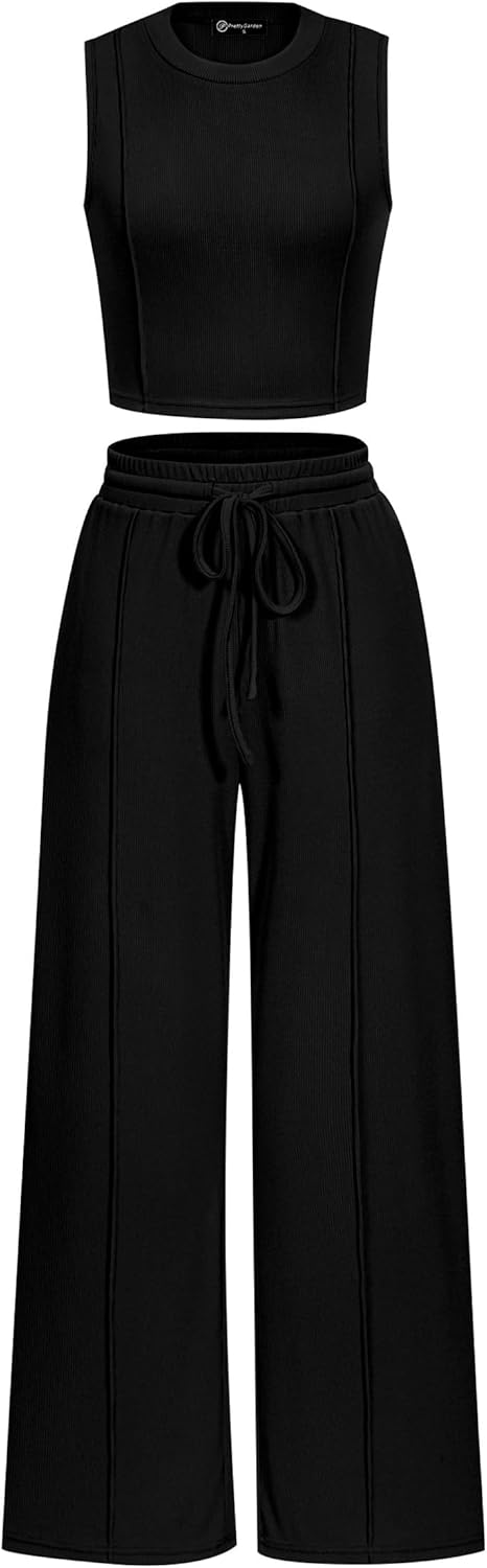 PRETTYGARDEN Women's Summer 2 Piece Loungewear Set for Comfort