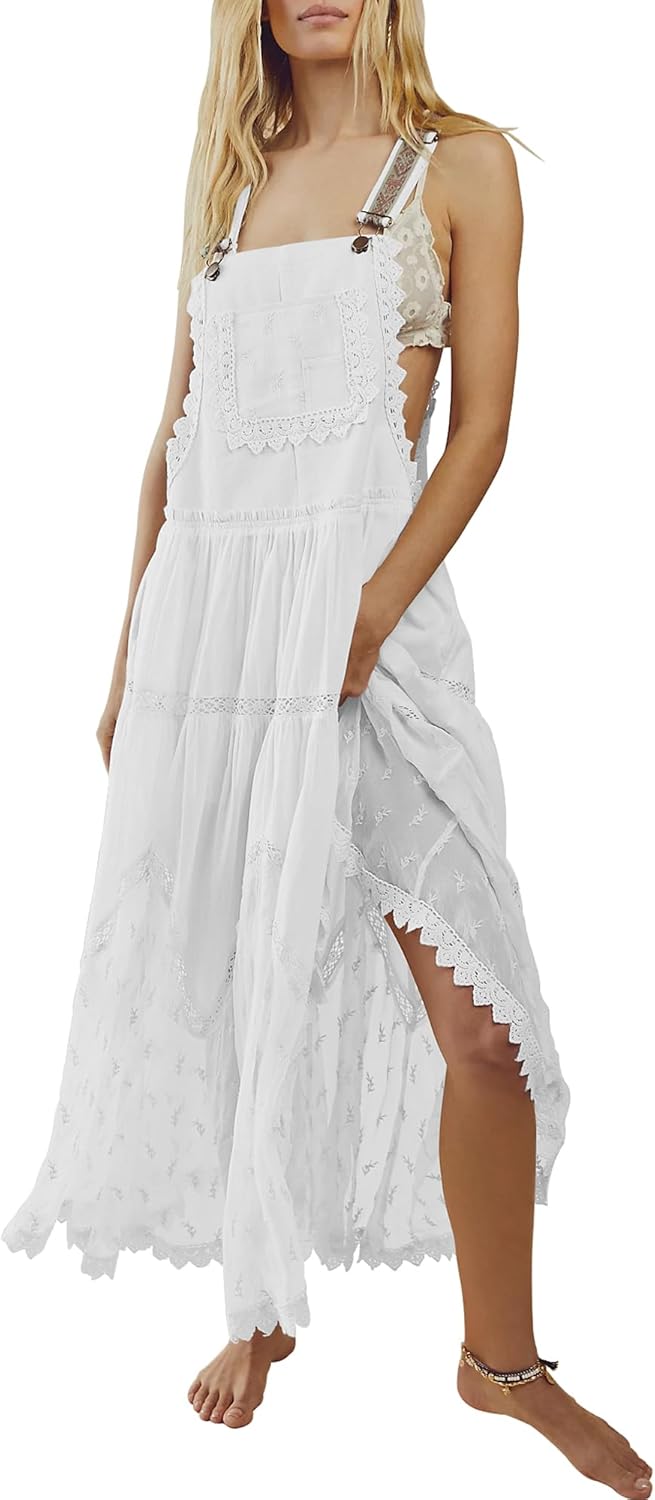 Gacaky Summer Dress for Women - Casual Floral Bohemian Maxi