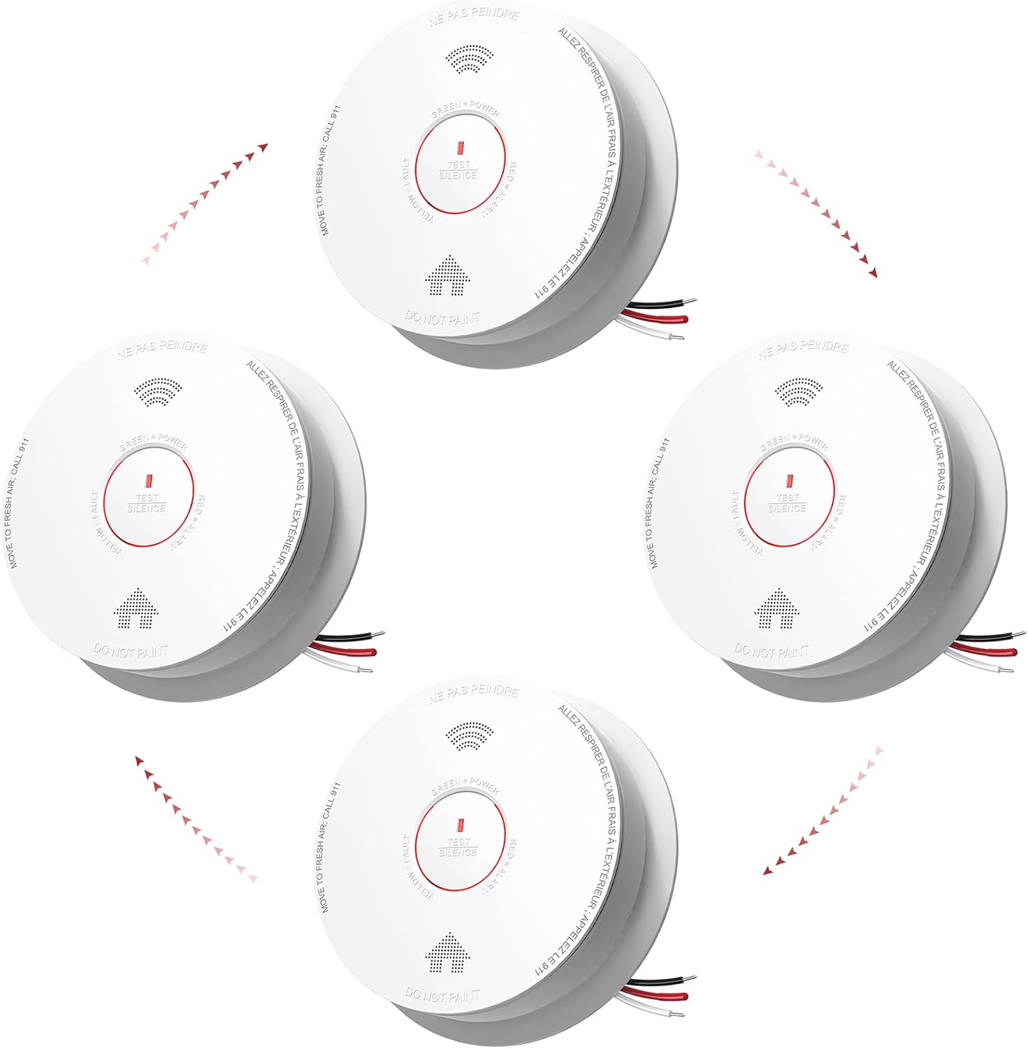 Siterlink Hardwired Smoke Detector Carbon Monoxide Alarm Combo