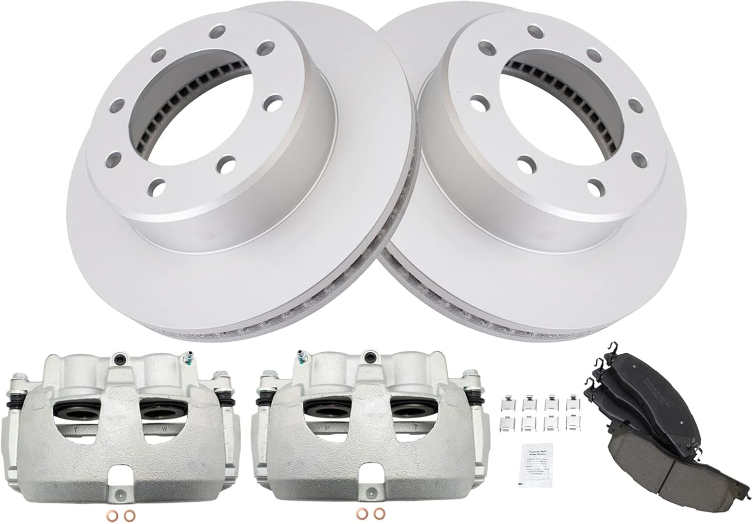 TRQ Front Brake Pad & Rotor Kit for Dodge Ram 2500 3500 Vehicles