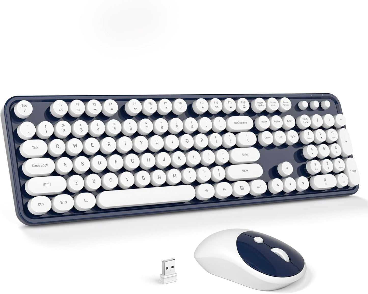 Wireless Keyboard and Mouse Combo for Colorful Typing Experience