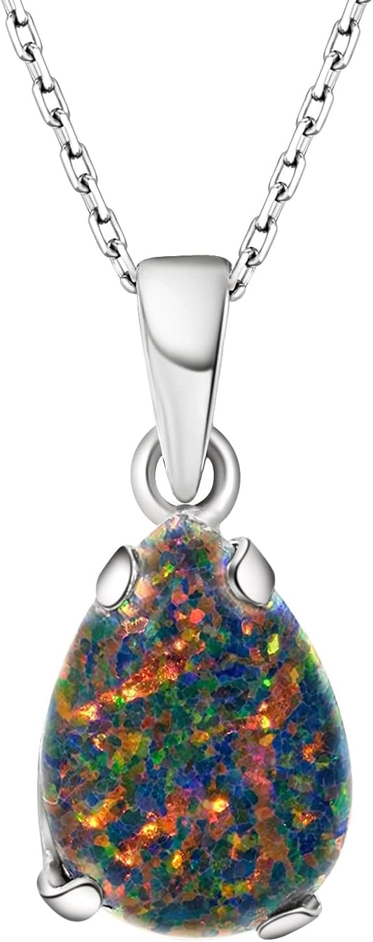 925 Sterling Silver Gemstone Necklace for Elegant Women Gifts