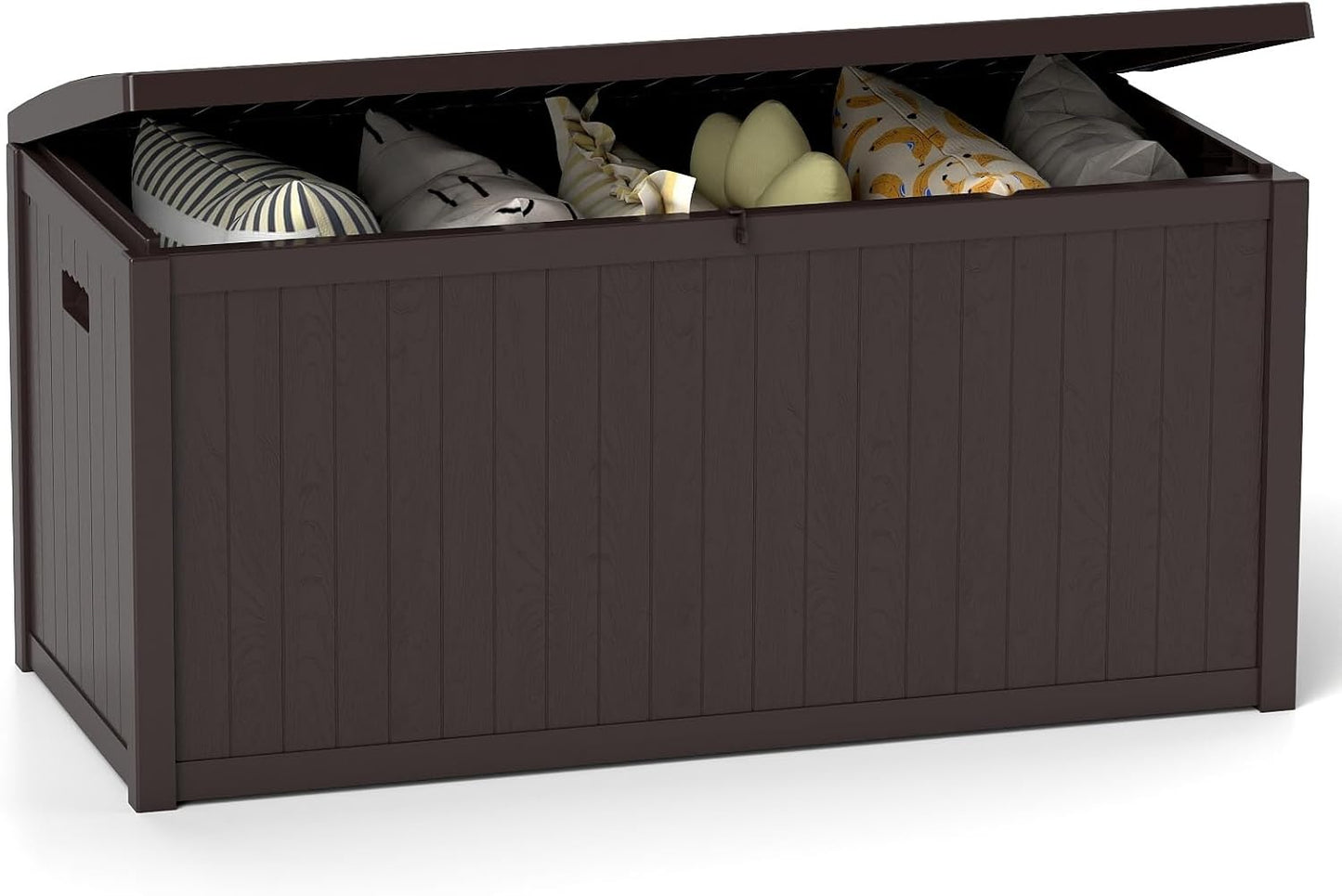 113 Gallon Resin Deck Box for Outdoor Storage and Organization