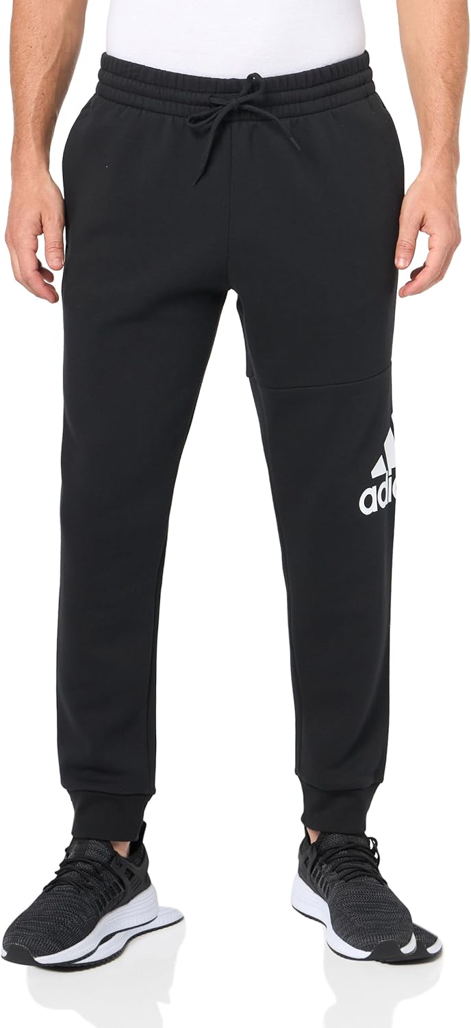 adidas Men's Essentials Fleece Tapered Cuff Big Logo Pants Review