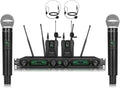 Wireless Microphone System 4-Channel UHF Professional Mic - Clear