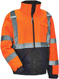 Ergodyne Hi Vis Bomber Safety Jacket - Warm, Windproof Winter Coat