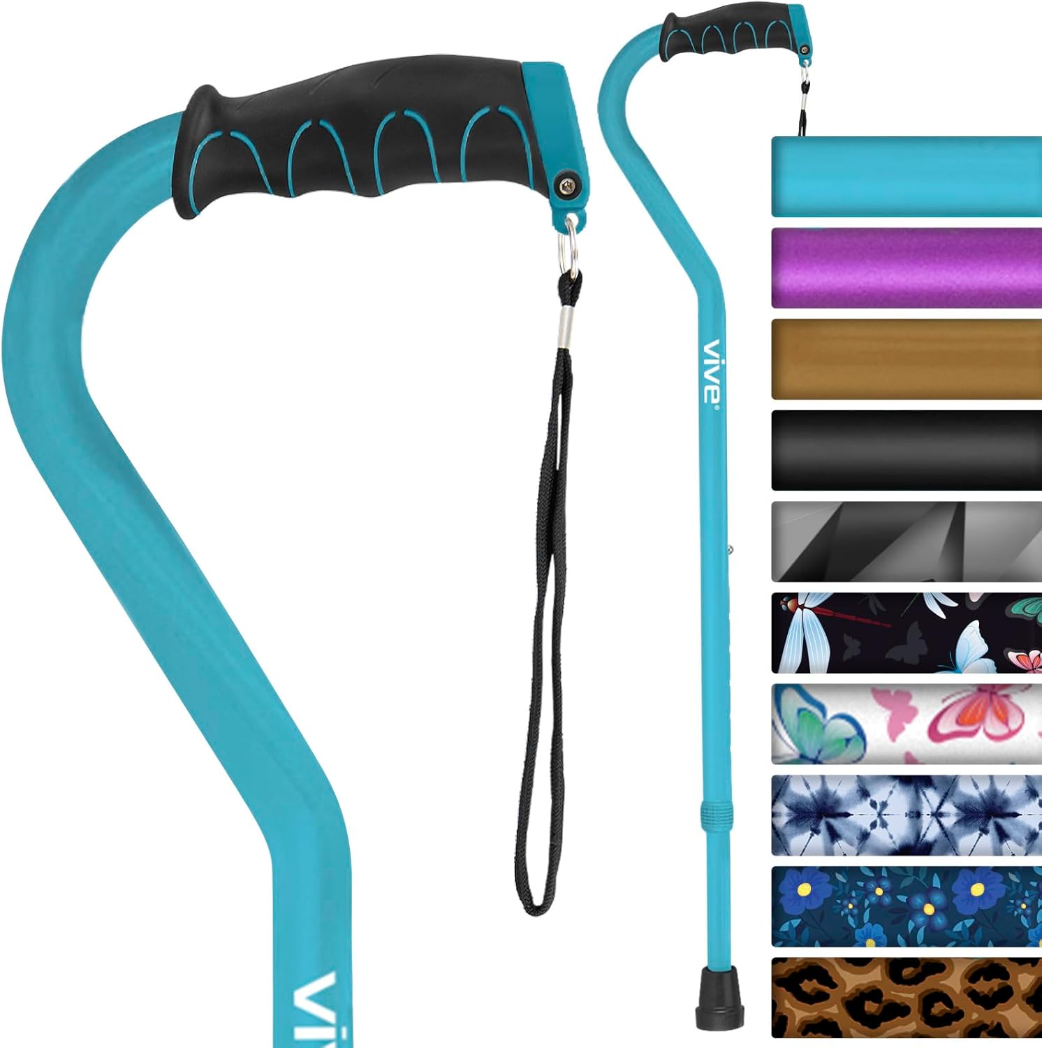 Vive Walking Cane for Seniors - Lightweight Adjustable Aid