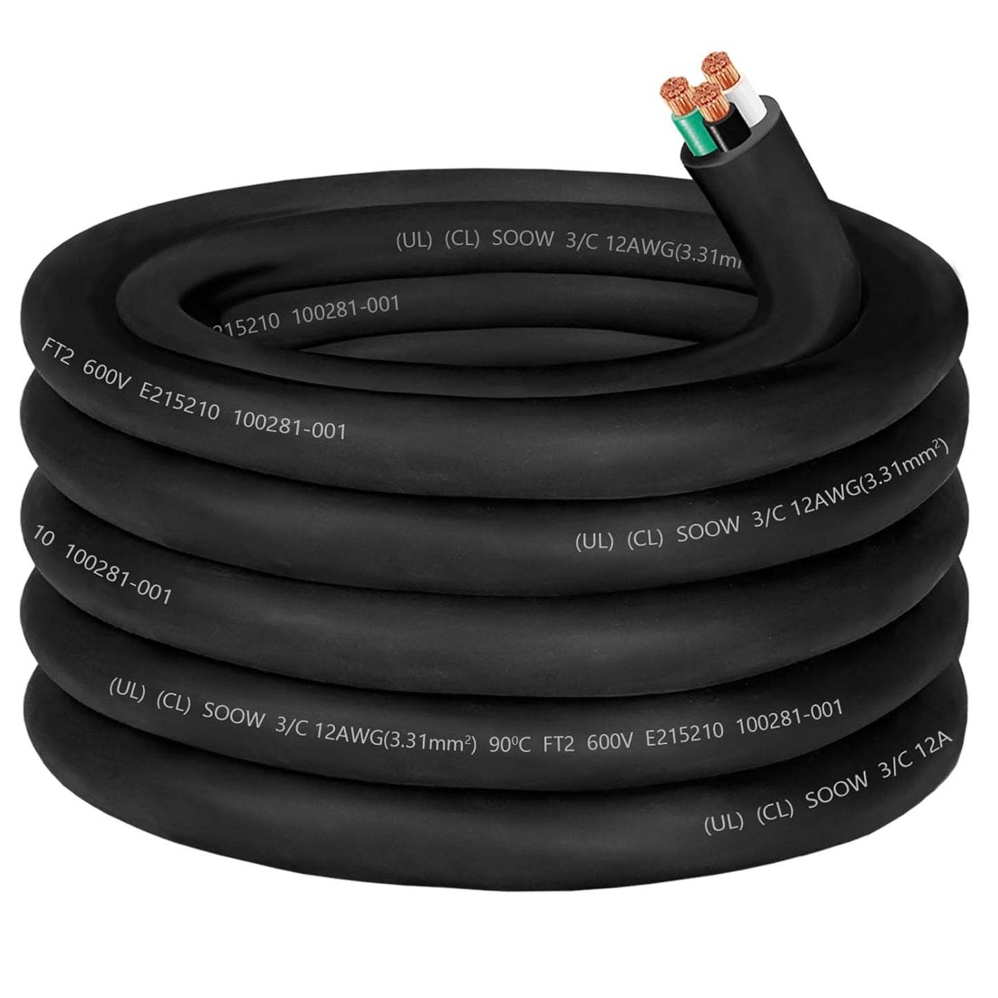 12/3 12 AWG SOOW Portable Power Cable for Heavy-Duty Use