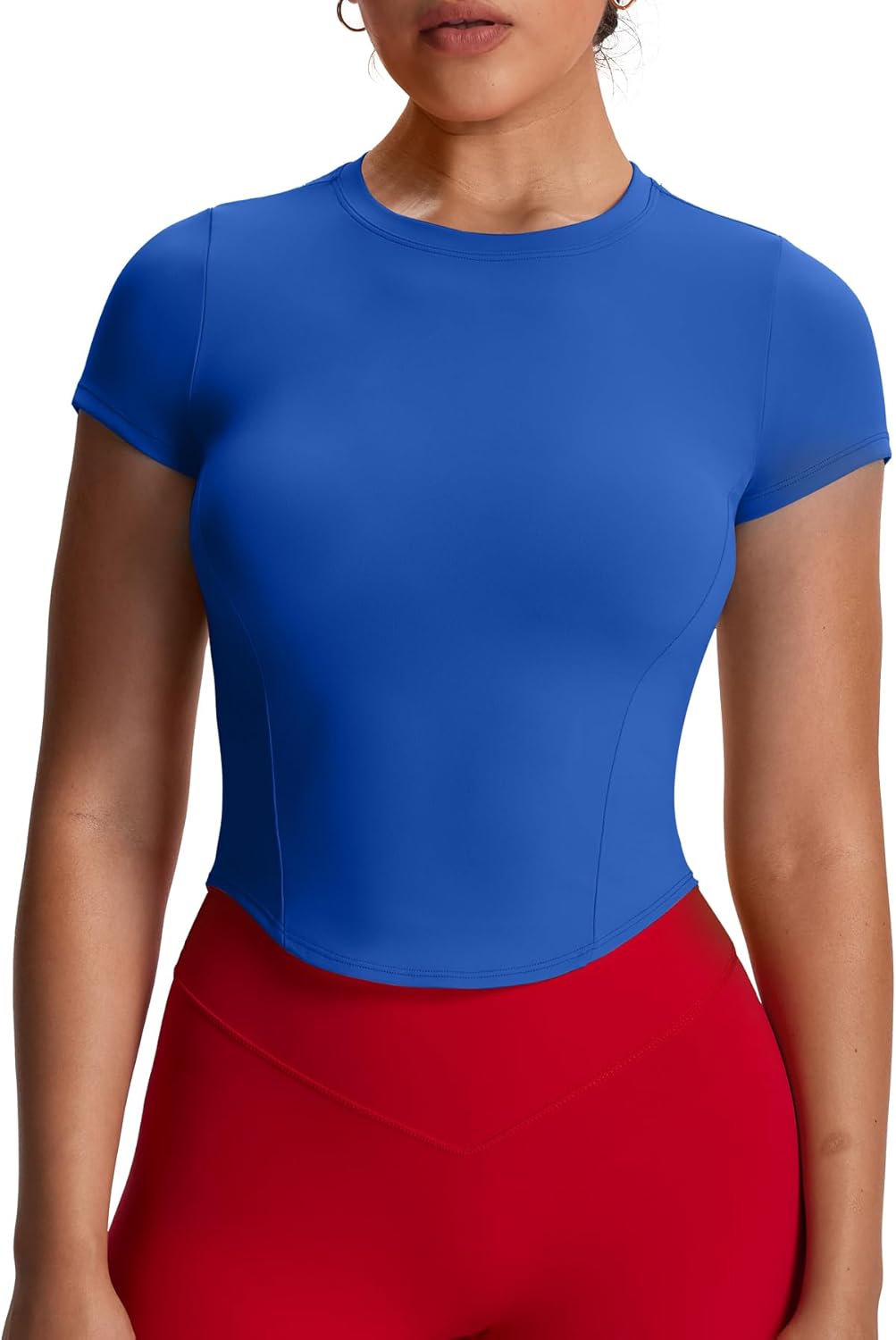 Aoxjox Women's Short Sleeve T-Shirts for Gym and Yoga
