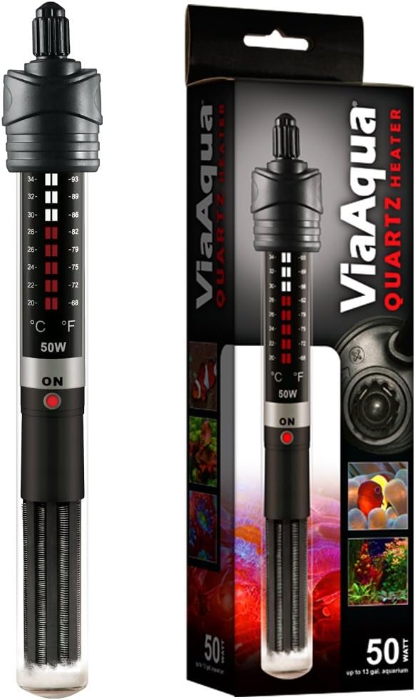 Efficient ViaAqua 50W Heater - Precise Temperature Control