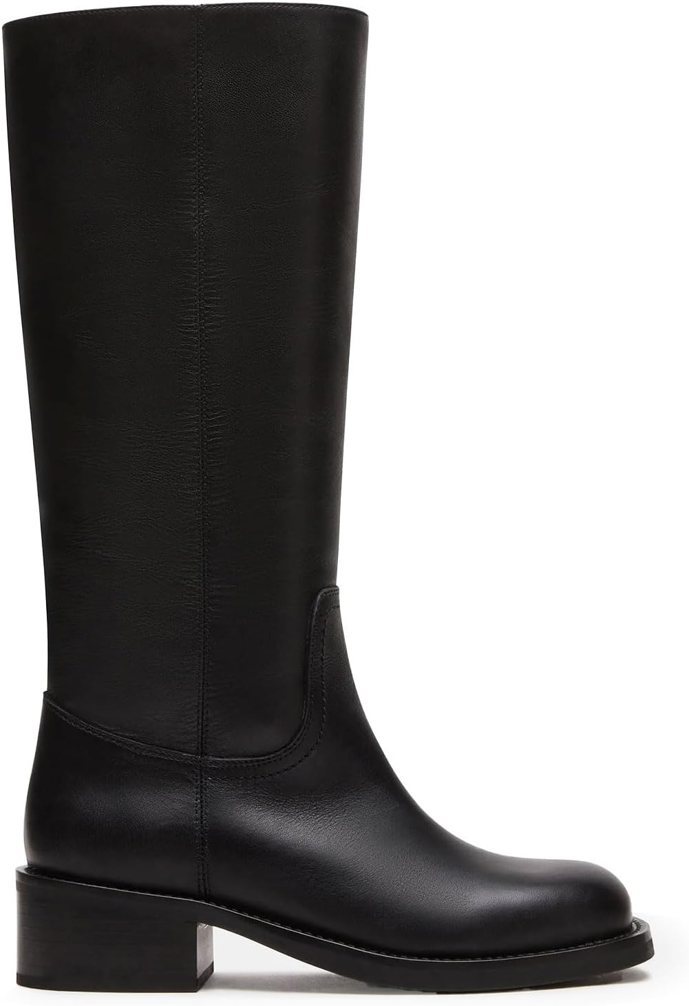 Women's Banana Knee High Boots with Chunky Block Heel Comfort