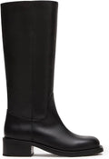 Women's Banana Knee High Boots with 0.75in Chunky Heel - Pull On