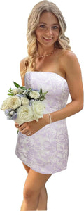 Strapless Homecoming Dresses 2025 Floral Print Short (Style XZY3)