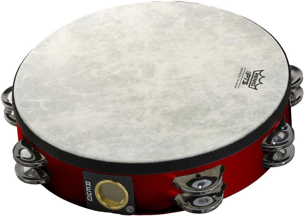Remo Fiberskyn Tambourine - Quadura Deep Red, 8 in for Musicians