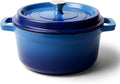 7 Quart Dutch Oven Pot with Lid - Large Enameled Cast Iron for Baking