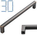 Solid Square Bar Cabinet Handle 30-Pack - Oil Rubbed Bronze 160mm