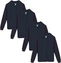 Studio 3 Boys 4-Pack School Uniform Pique Polo Shirts - Durable