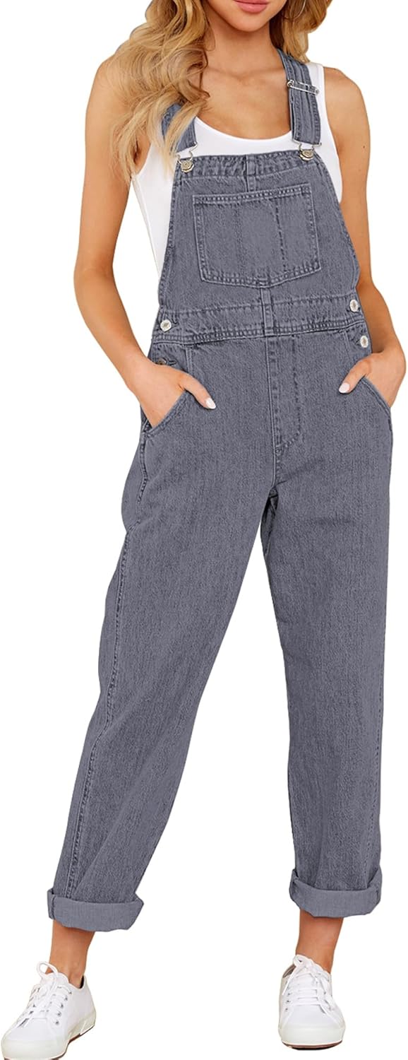 GRAPENT Overalls for Women: Stylish Loose Fit Jean Jumpsuit