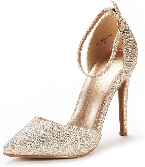 DREAM PAIRS Women's Oppointed-Lacey Pump Shoe for Elegance