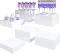 Buffet Risers Food Display Risers for Party - Glossy White Acrylic Set