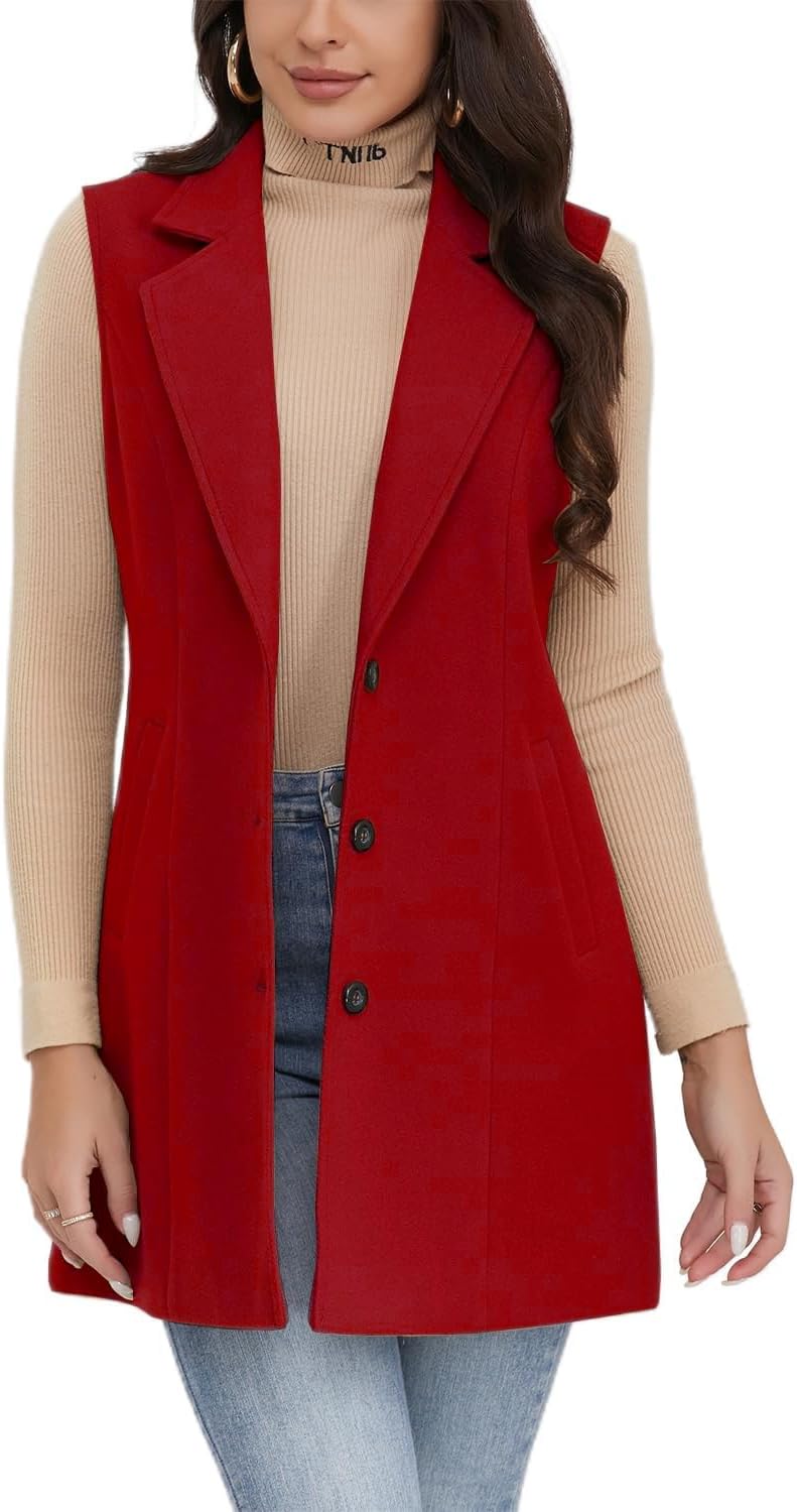 Plaid Vest for Women by IDEALSANXUN - Stylish Fall Layering
