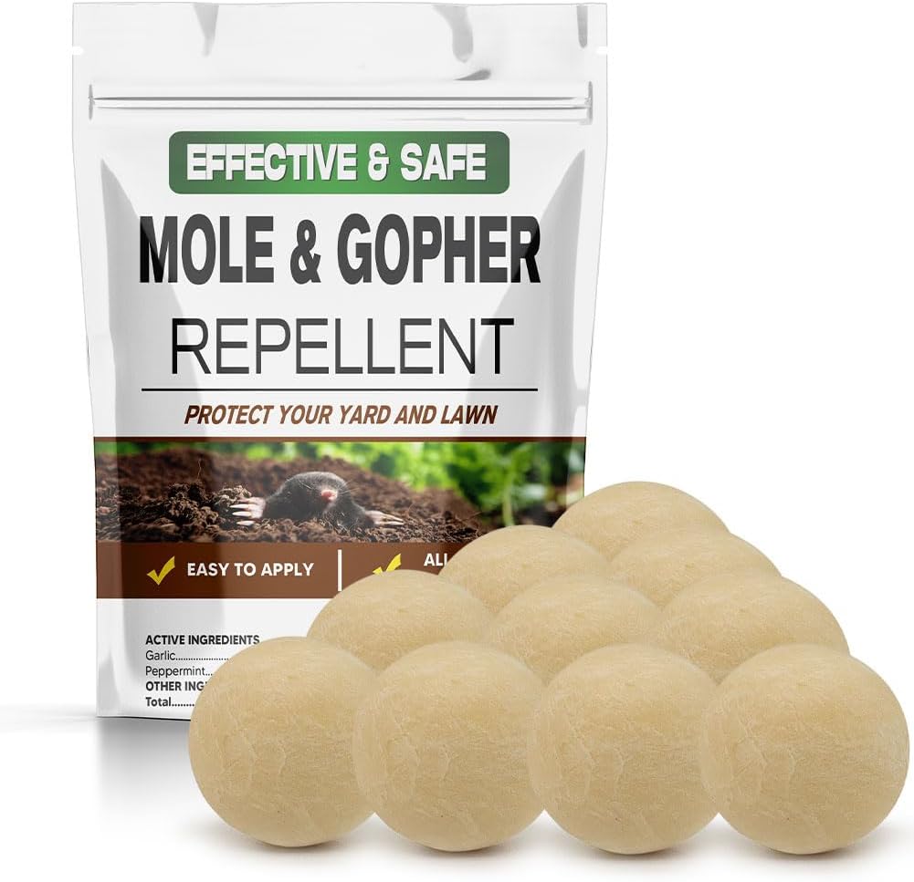 Mole Repellent for Lawn - Effective Gopher and Vole Deterrent