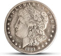 Antique U.S. Silver Coins Morgan Dollar 1884 - Historical Collector