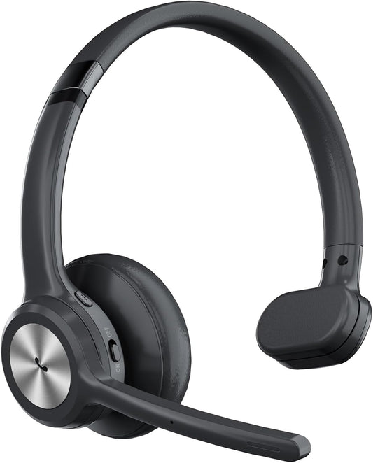 Hijoxp Bluetooth Trucker Headset: Noise Cancelling, 40Hrs Battery Life