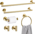 Bathroom Towel Holder Set 6-Piece Brushed Gold - Durable SUS304