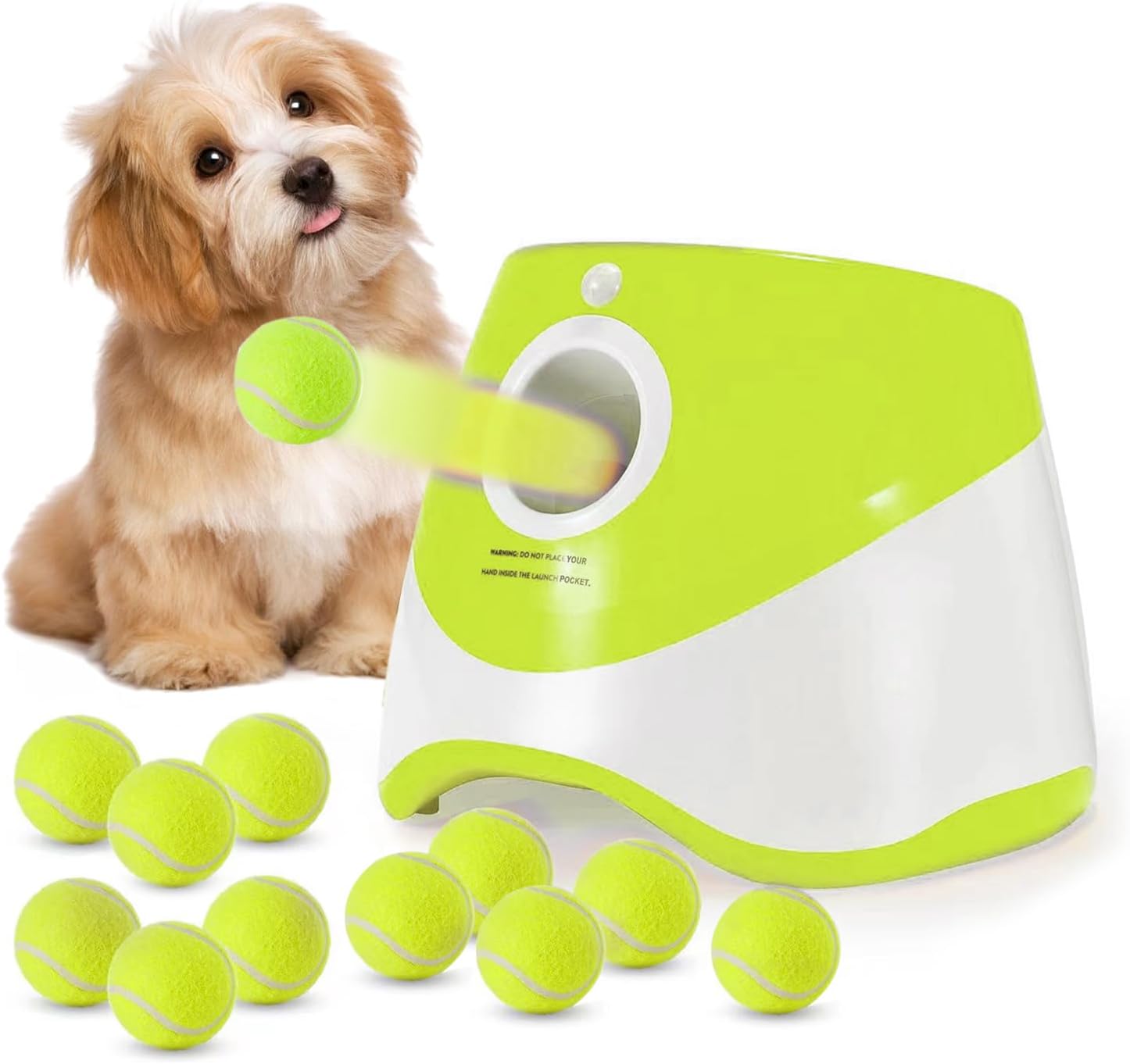 Automatic Dog Ball Thrower Launcher for Small Dogs with Tennis Balls