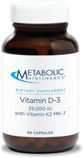 Vitamin D3 and K2 25,000 IU High Potency Supplement - Weekly Dose