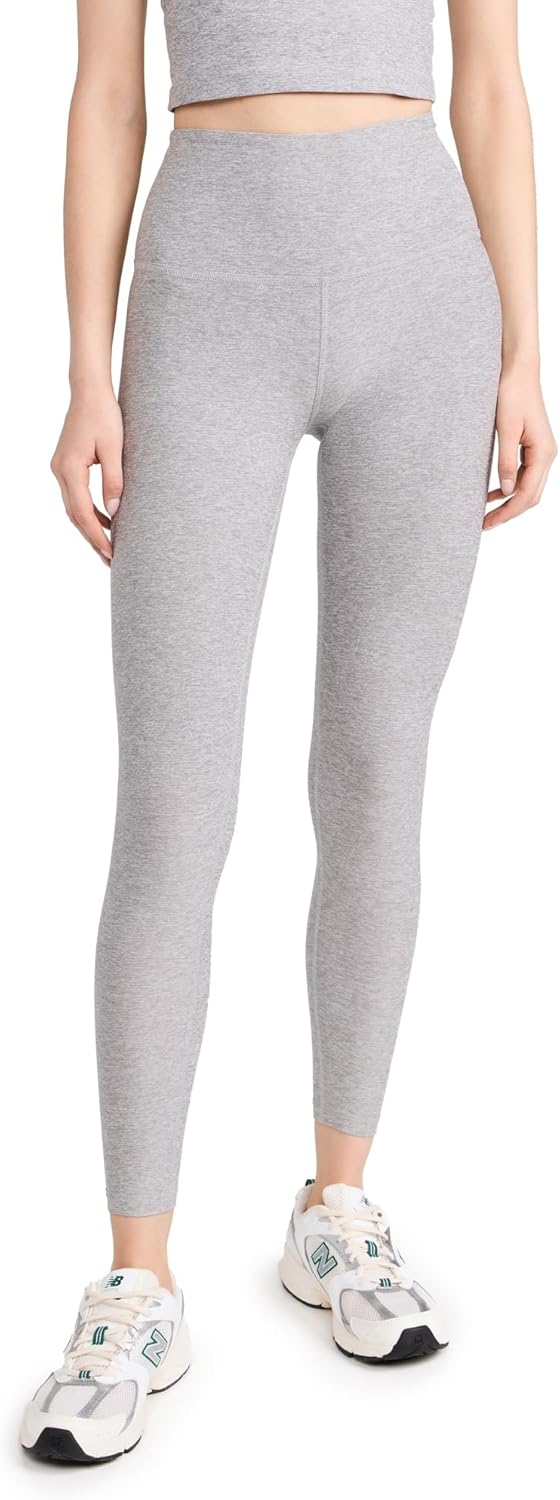 Lightweight High Waisted Midi Leggings for Yoga and Spinning 27in