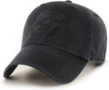 47 Brand MLB Black Black Primary Logo Clean Up Adjustable Baseball Cap