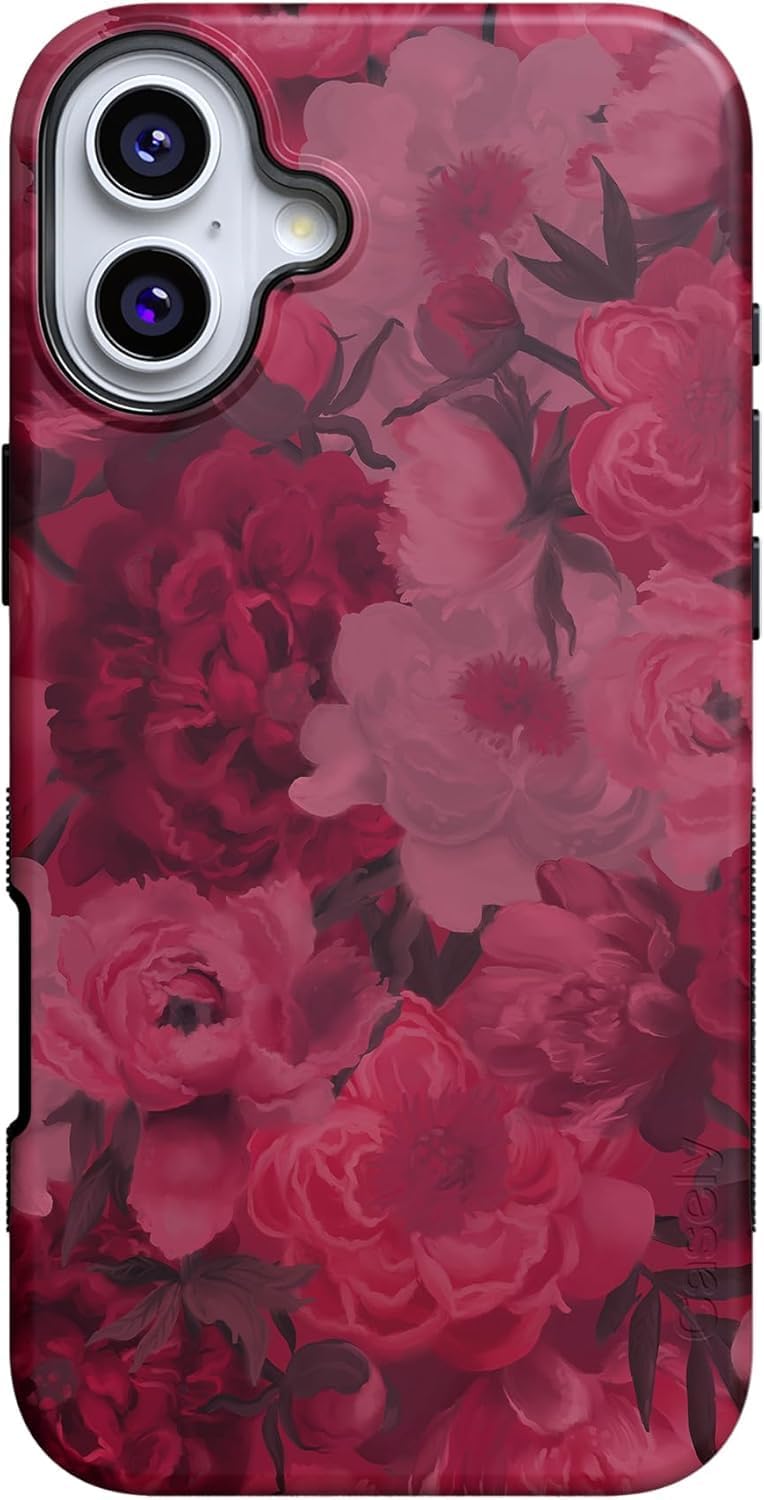 Casely iPhone 16 Plus Case - Moody Floral Design with Protection