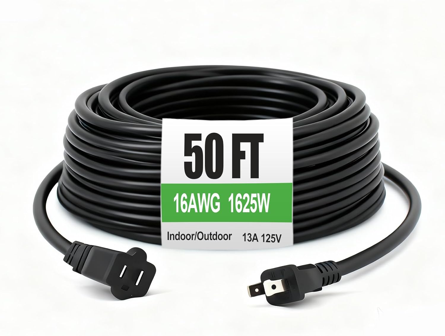 50 Ft Outdoor Extension Cord for Power Tools and Garden Use