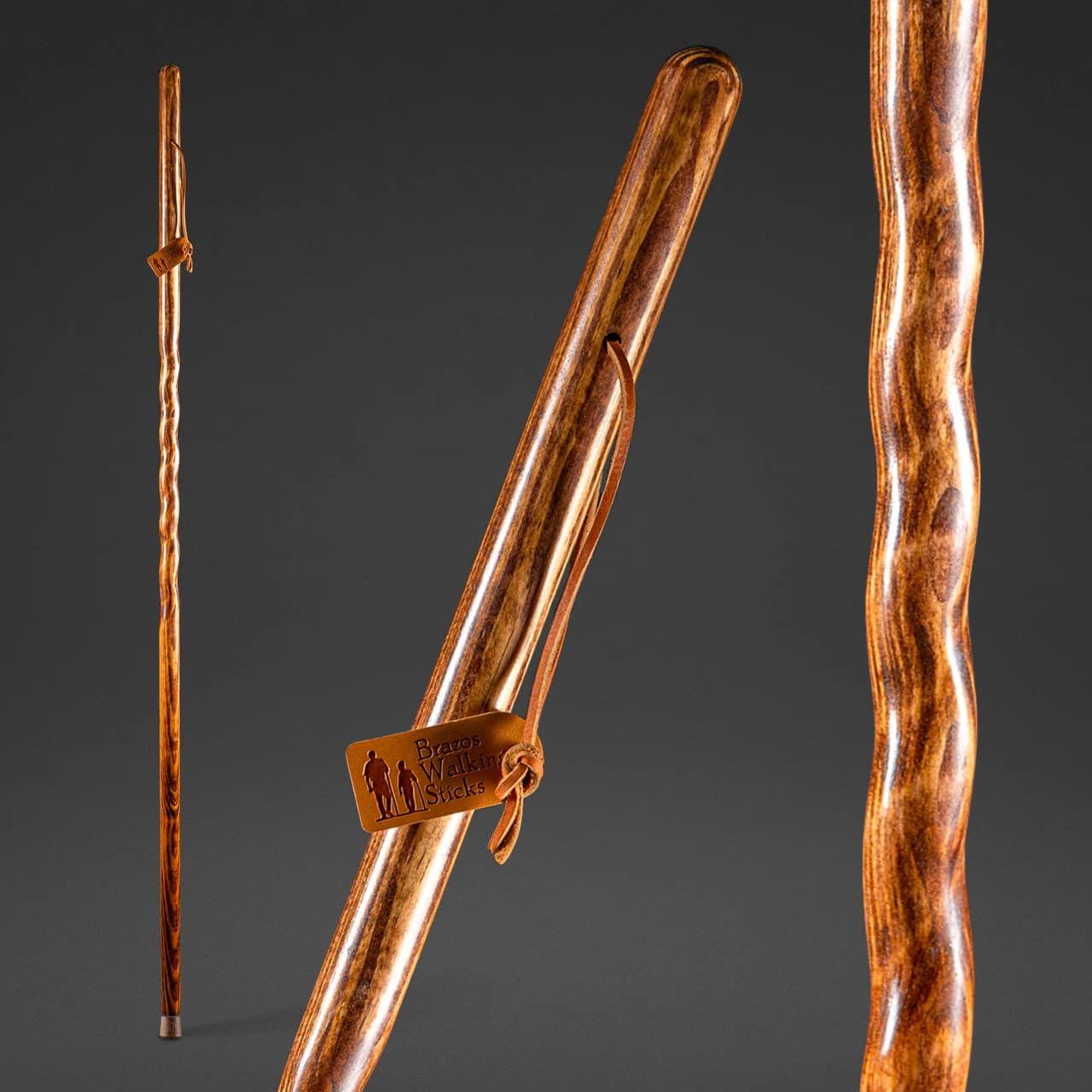 Handcrafted Texas Brazos Walking Stick - Seniors' Balance Essential