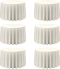 BRILLMAX 6 Pack Ivory 108 in Round Tablecloths - Elegant, Washable