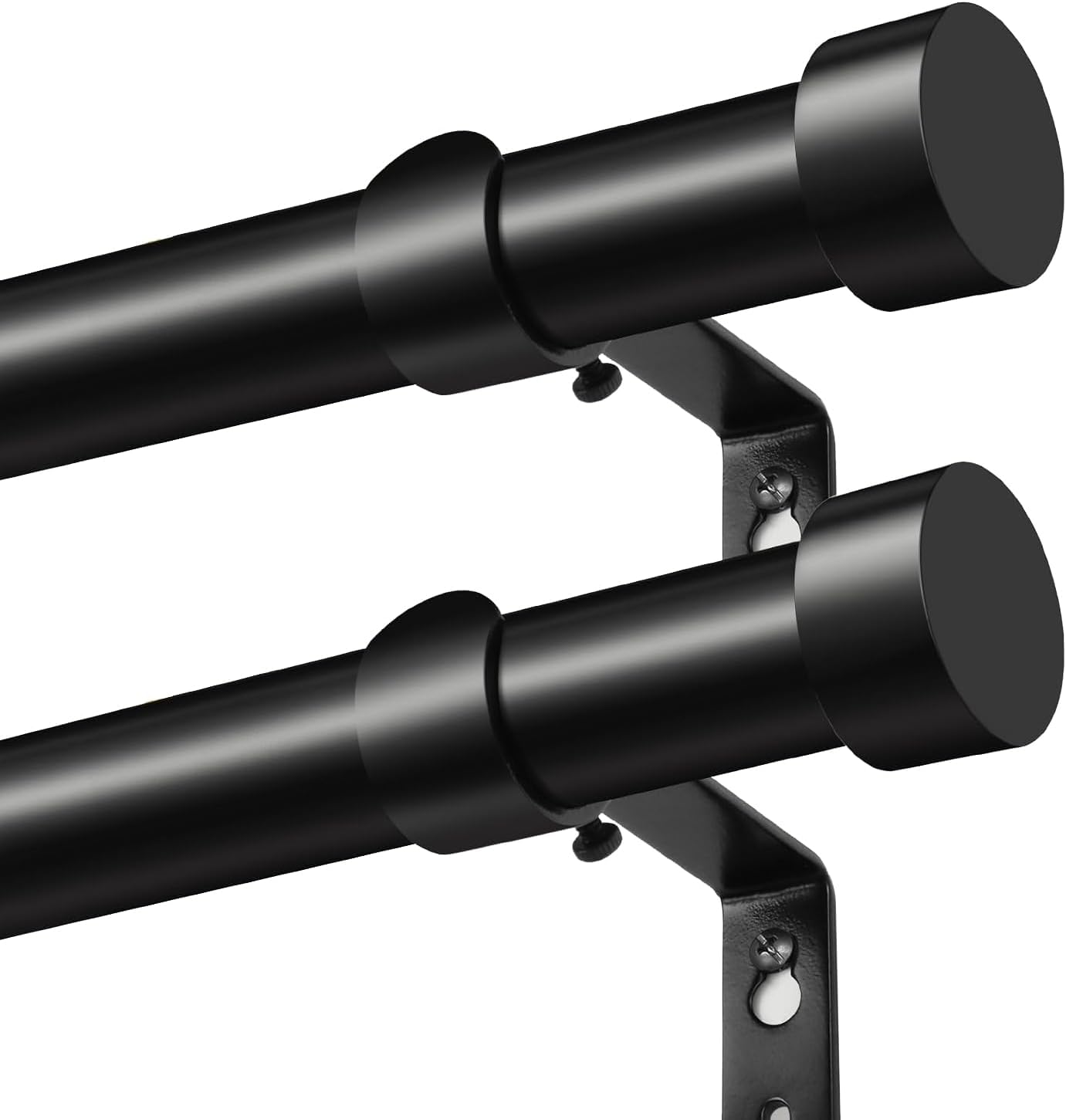 KAMANINA Heavy Duty Curtain Rods for Windows 48 to 84 Inch
