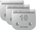 3PCS #10 Dog Grooming Blades for Andis, Oster, Wahl Clippers