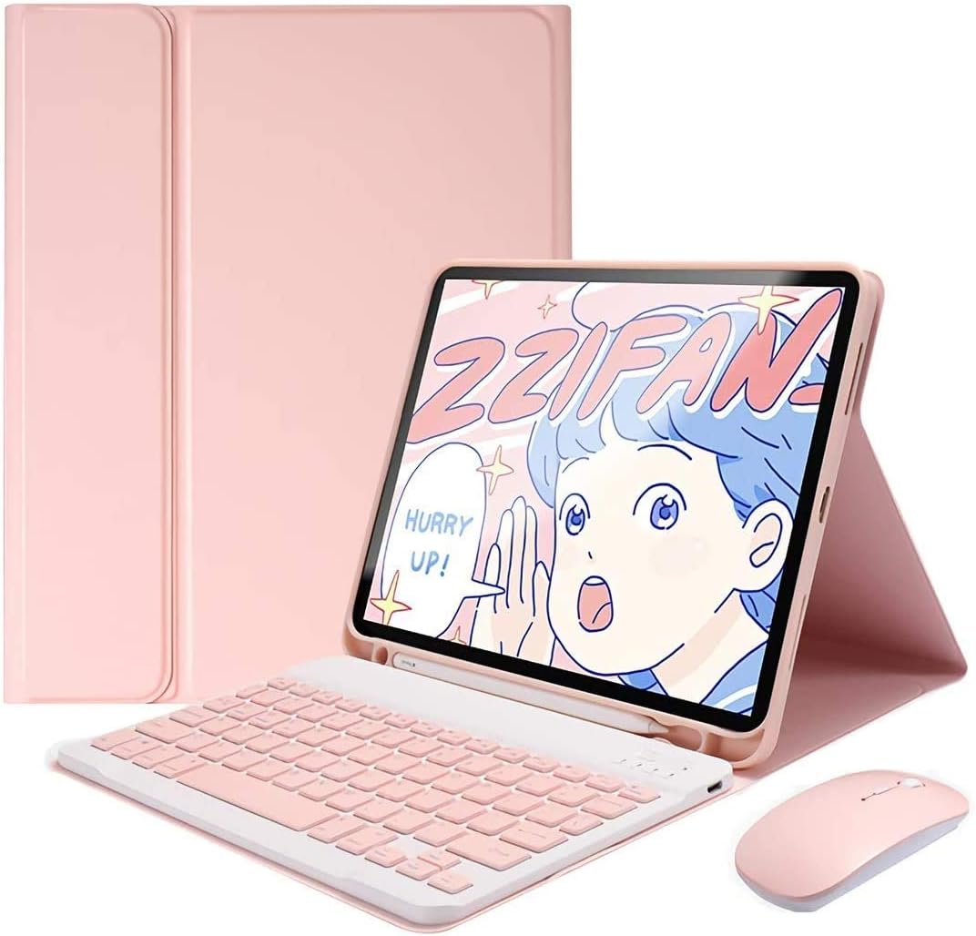 Lovely Keyboard Case for iPad 9th/8th/7th Gen with Mouse