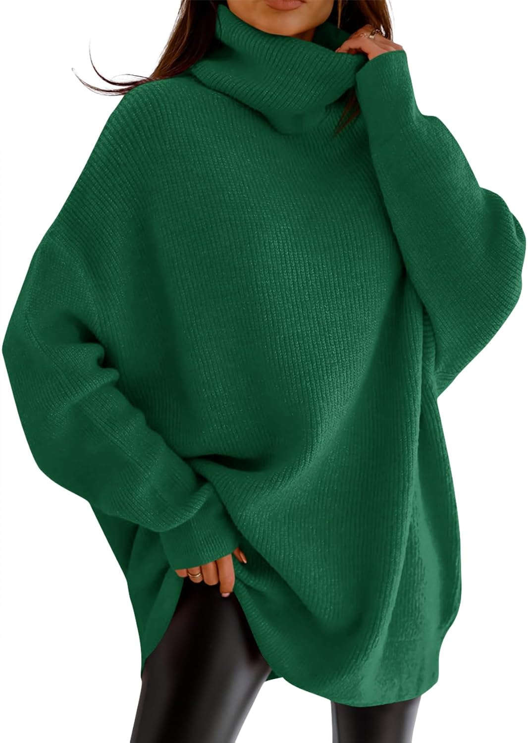 Oversized Turtleneck Sweater for Women - Cozy Fall Pullover
