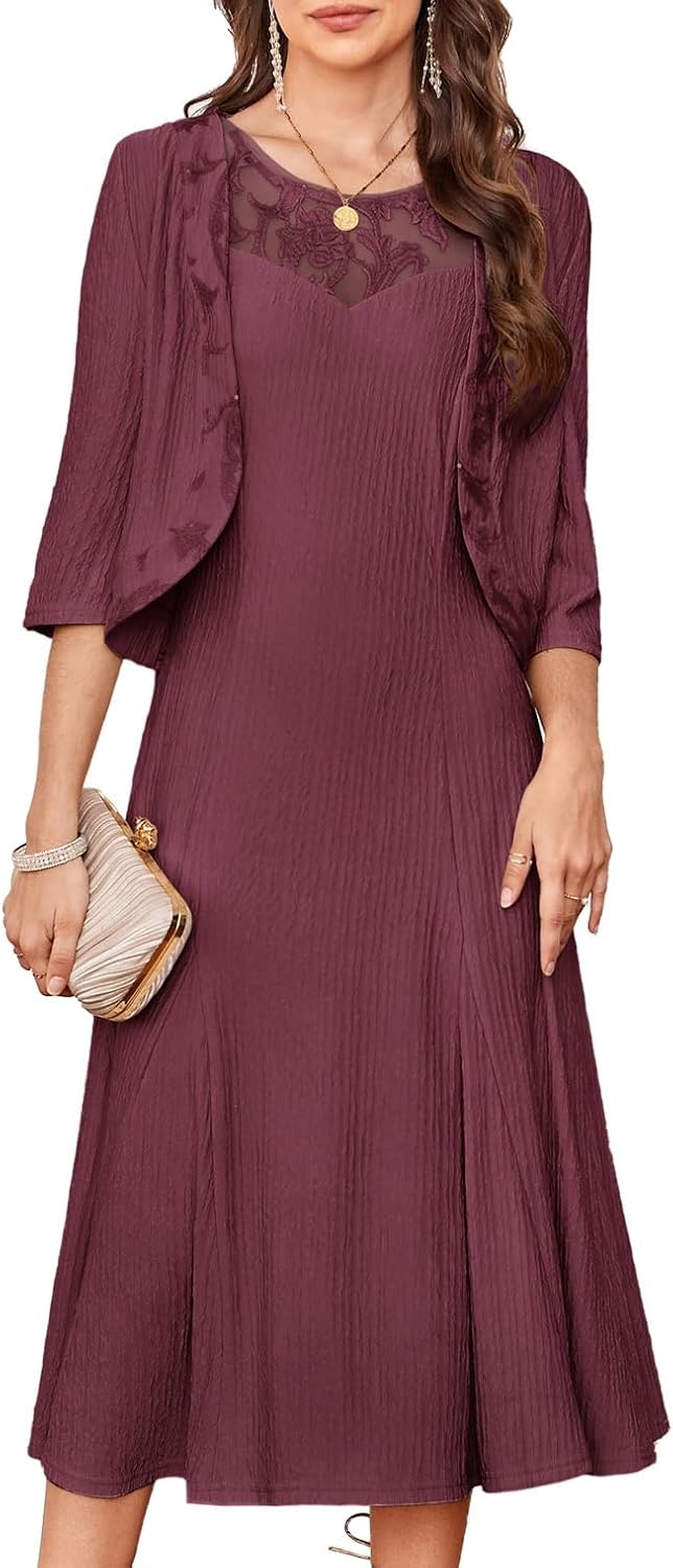 Stunning Lace Sequins Midi Dress for Weddings and Special Events