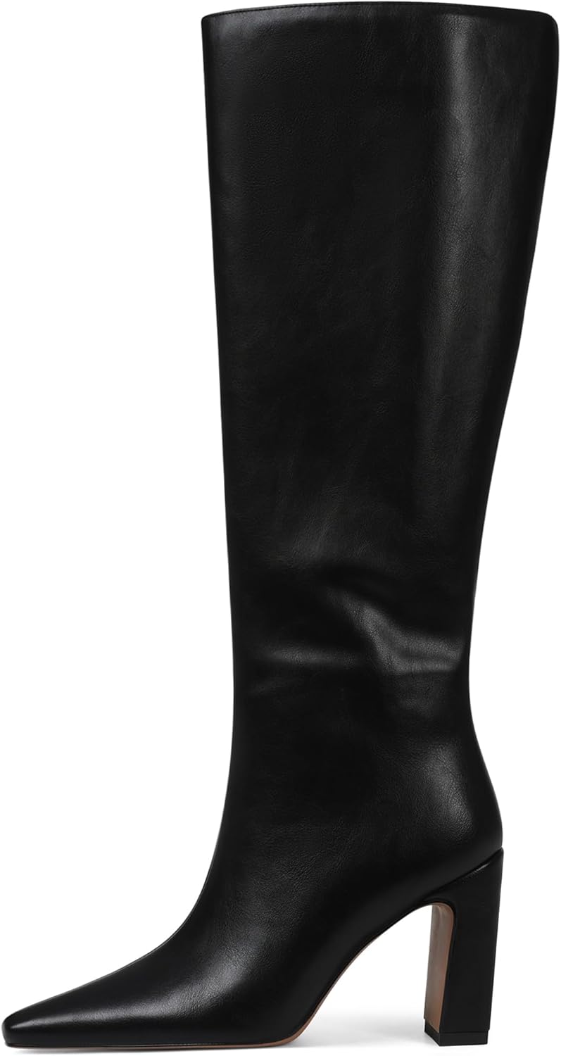 Lovee Cosee Knee High Boots for Women with Square Toe Design