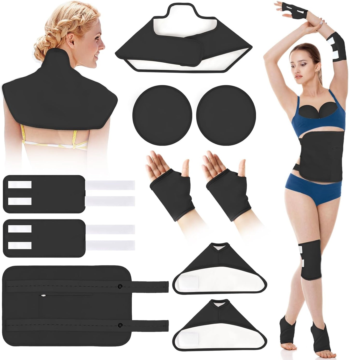 Castor Oil Pack Wrap Kit for Neck, Shoulder, and More