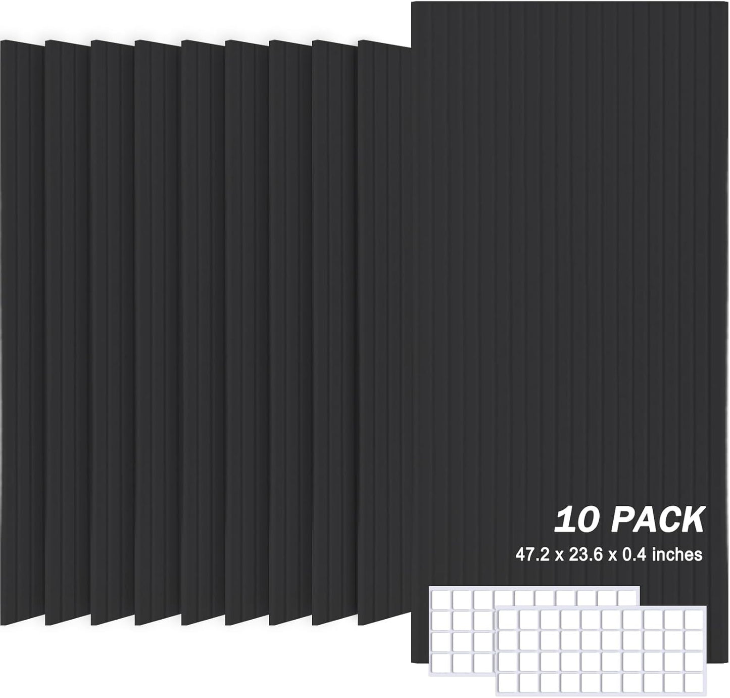 10 Pack Large Acoustic Panels for Soundproofing and Decor