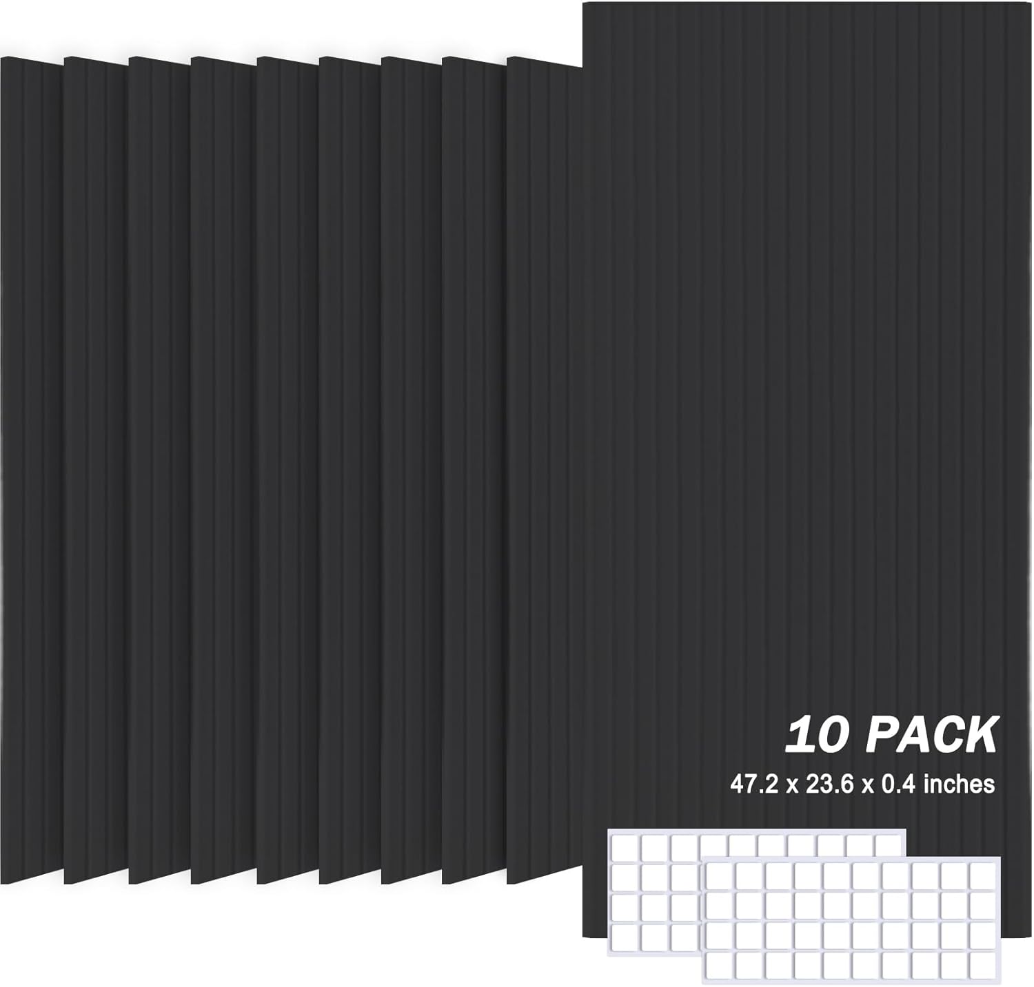 10 Pack Large Acoustic Panels for Soundproofing and Decor