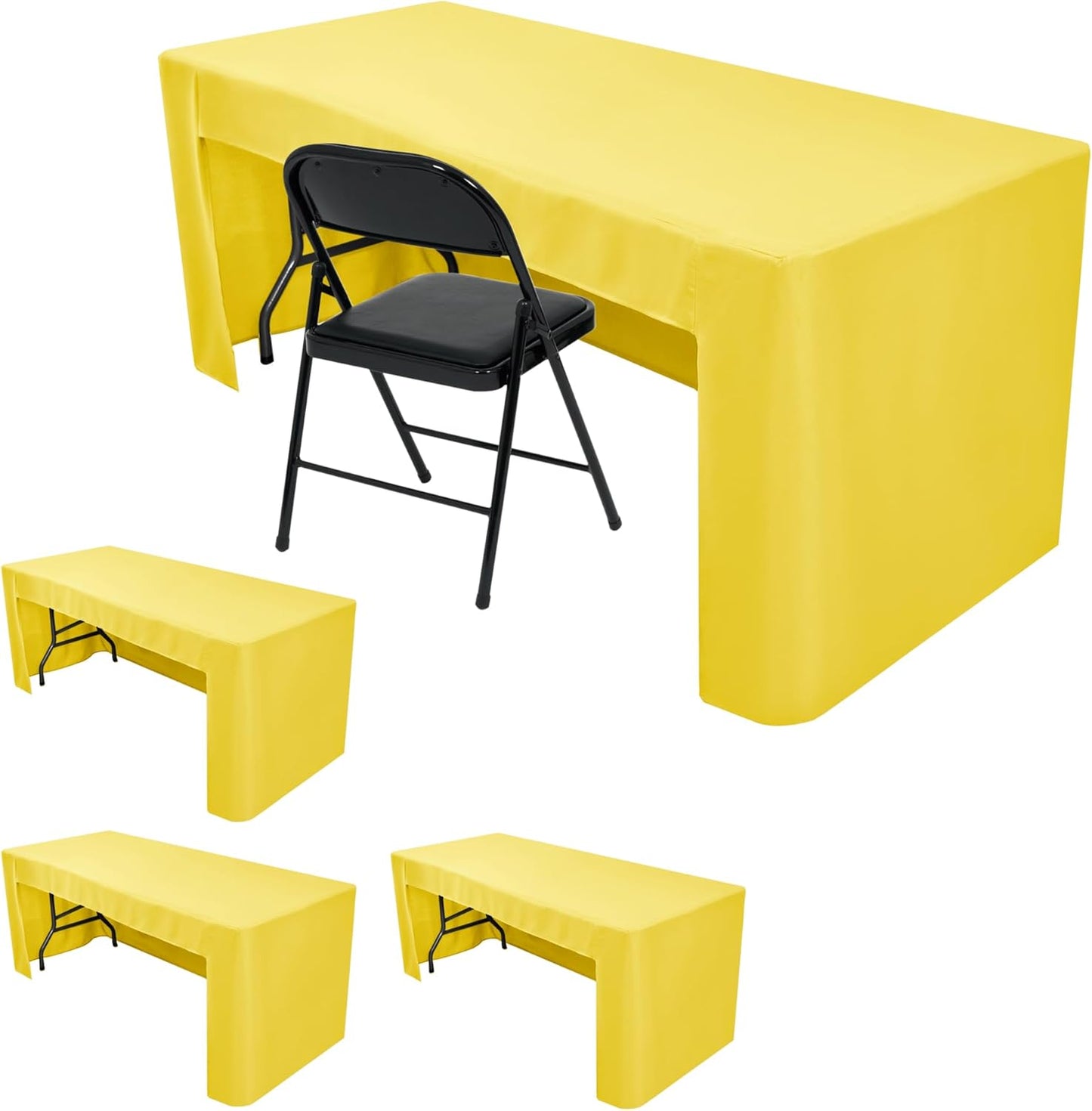 Open Back Fitted Tablecloths for 4 Foot Rectangle Table